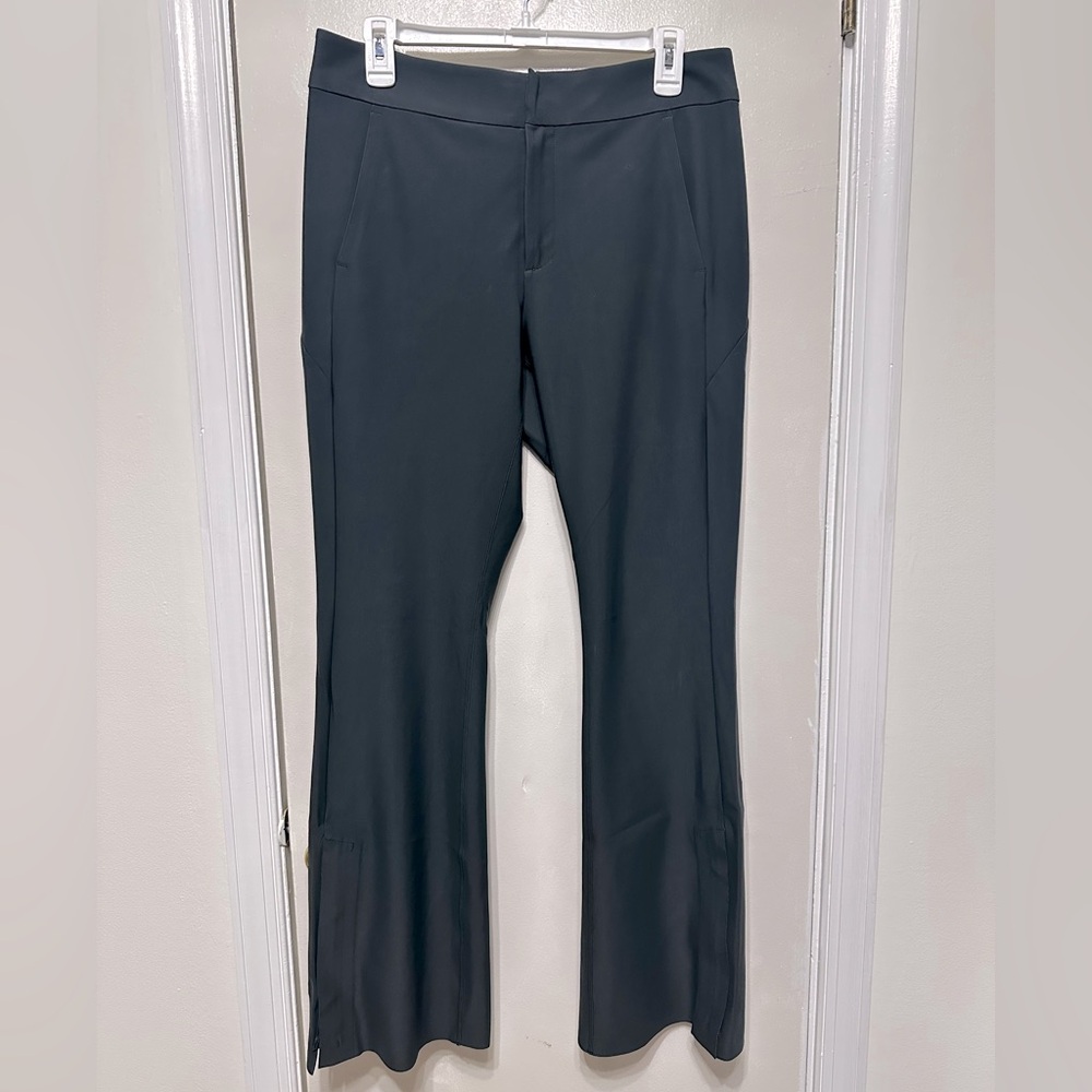Athleta Stella Flare Trouser Pant, charcoal gray